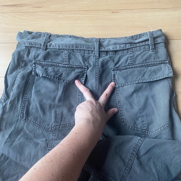 Zara Cropped Belted Trousers Lyocell/ Cotton Blend Size Small - Picture 11 of 15